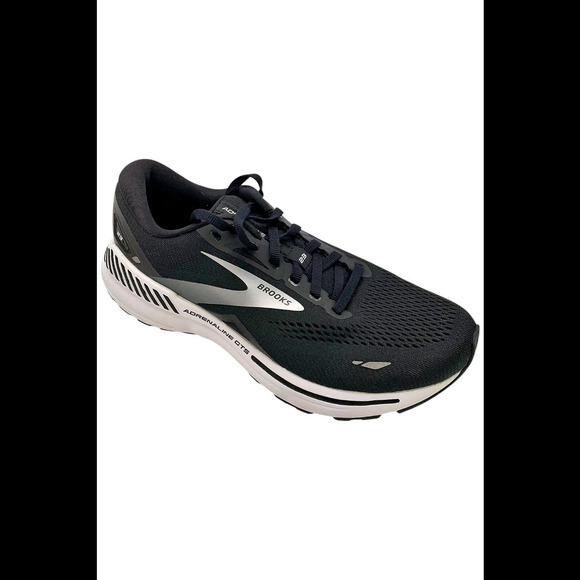 Brooks Men's Adrenaline GTS 23 Sneakers Black/White/Silver - Medium